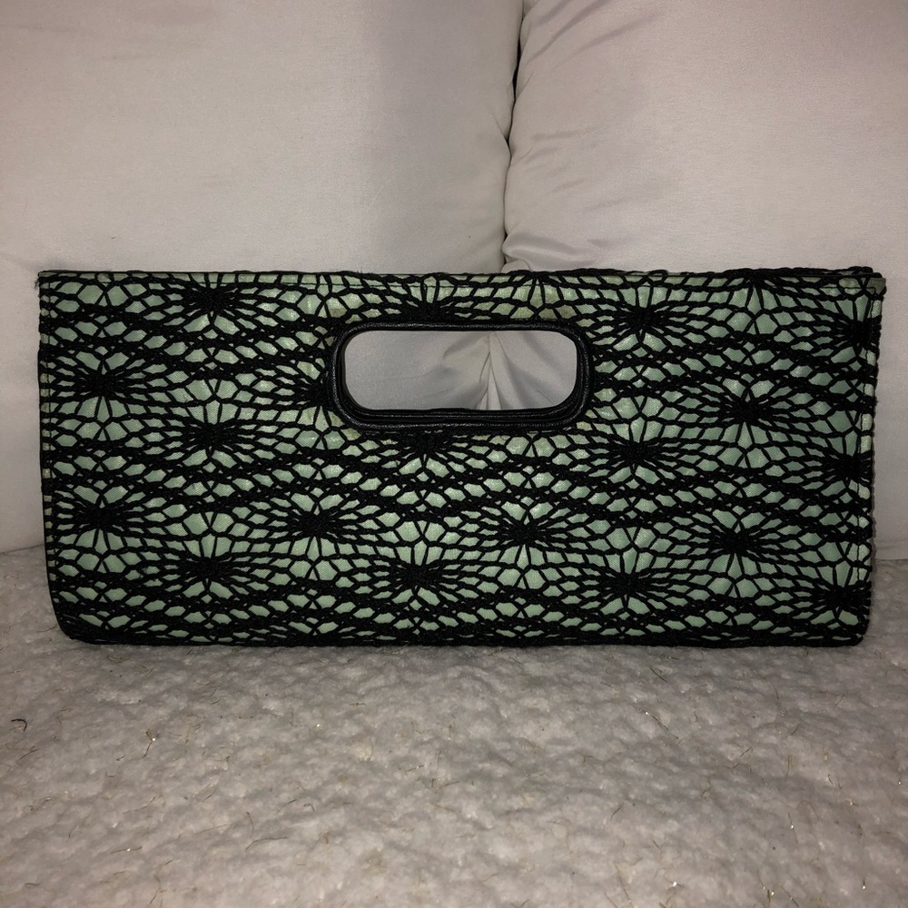 Black and Teal Clutch Purse